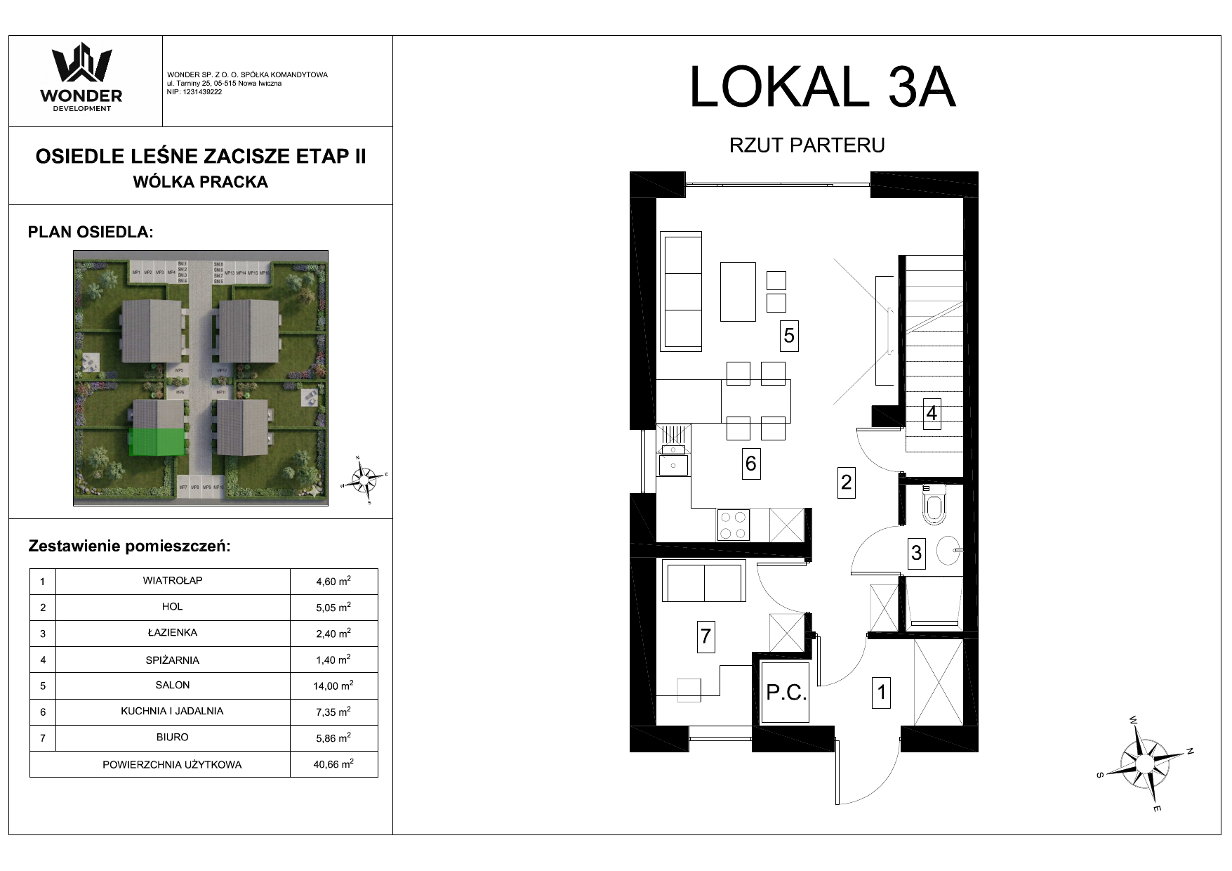 Karta lokalu 3A – parter