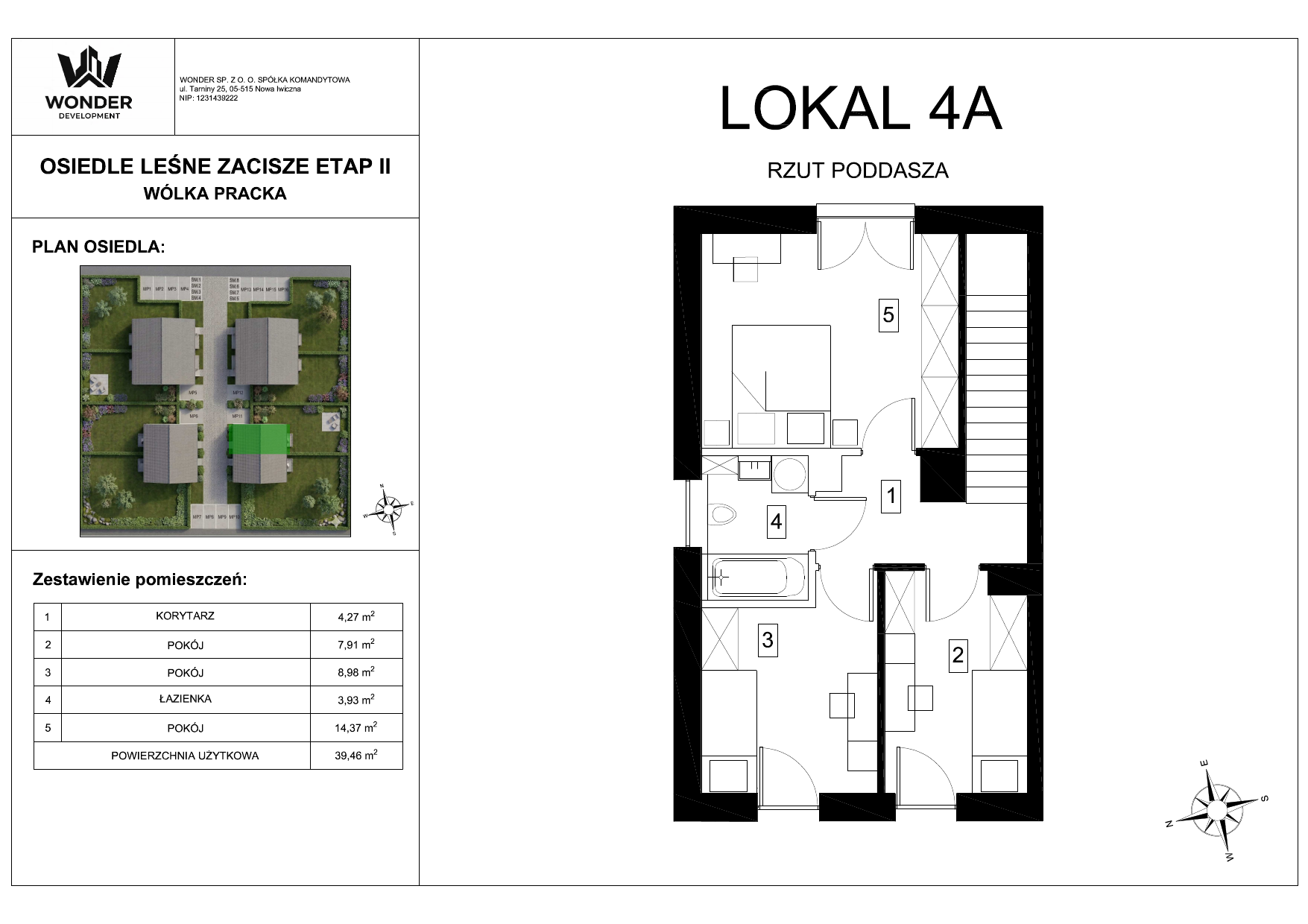 Karta lokalu 4A – piętro