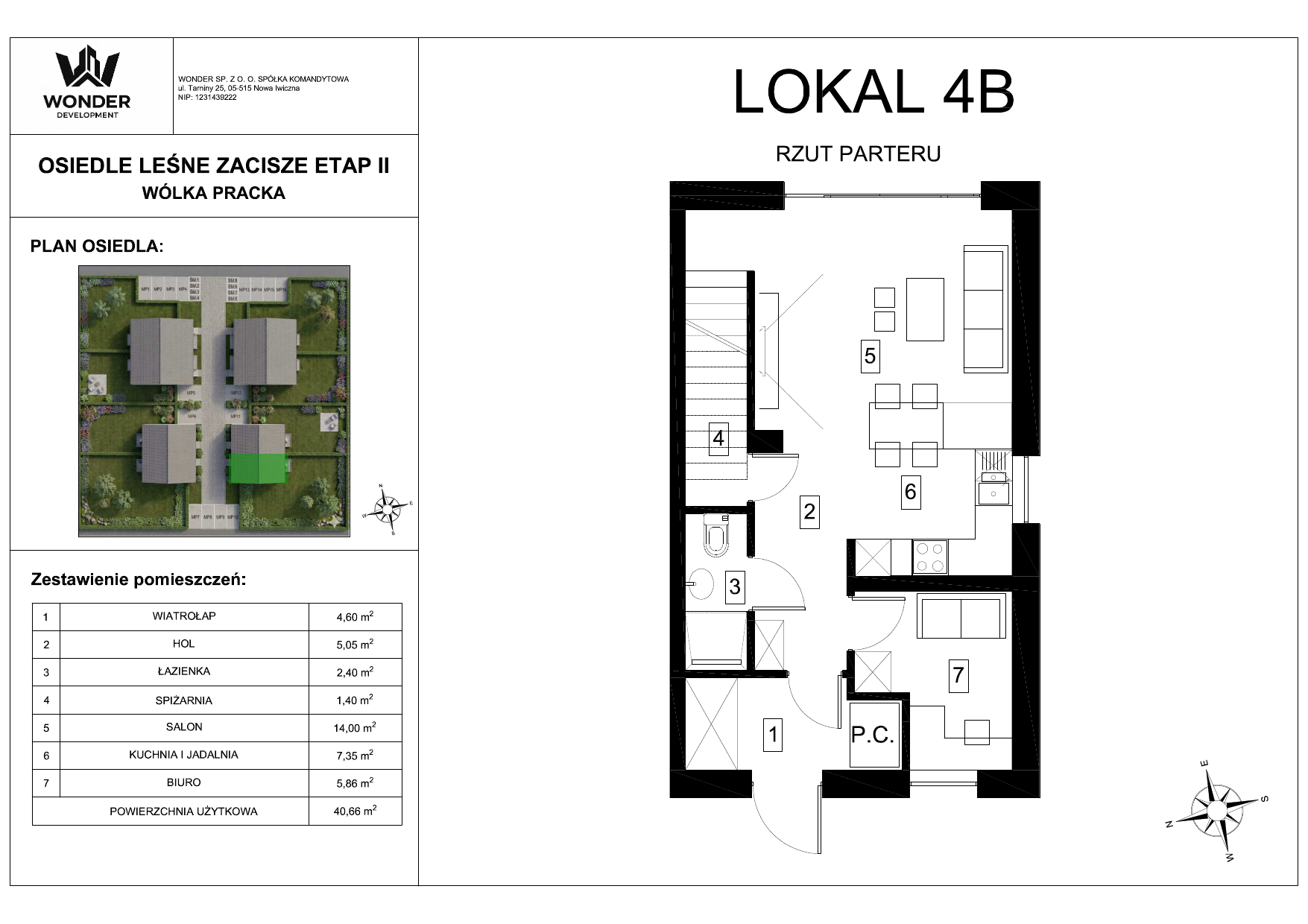 Karta lokalu 4B – parter