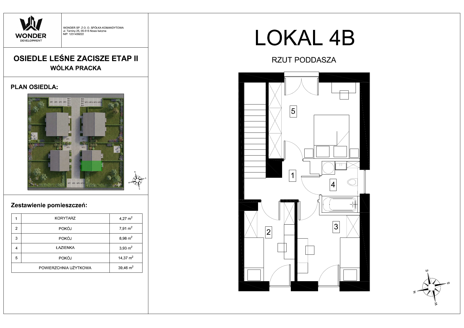 Karta lokalu 4B – piętro